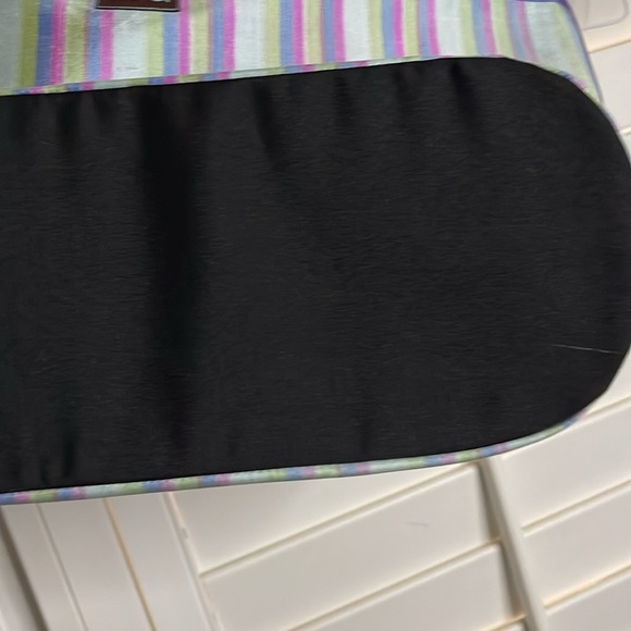 Della Q Silk striped small handbag purse‎ tote - Picture 8 of 9